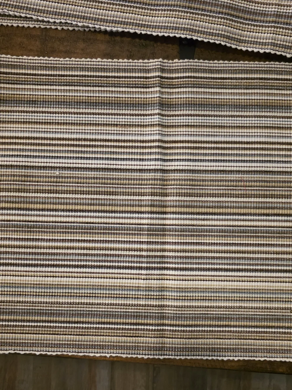 Neutral Striped Woven Placemats - Set of 6